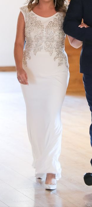 Biała suknia Pretty Women r. 40 ślubna z cyrkoniami, weselna,panieński