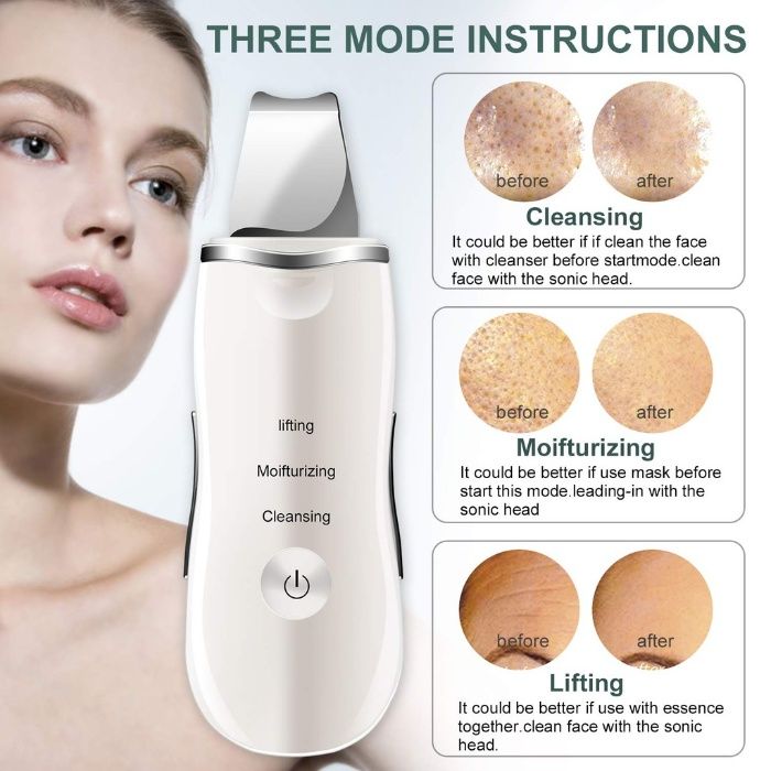 Espatula Ultrassonica Portatil - Peeling Facial