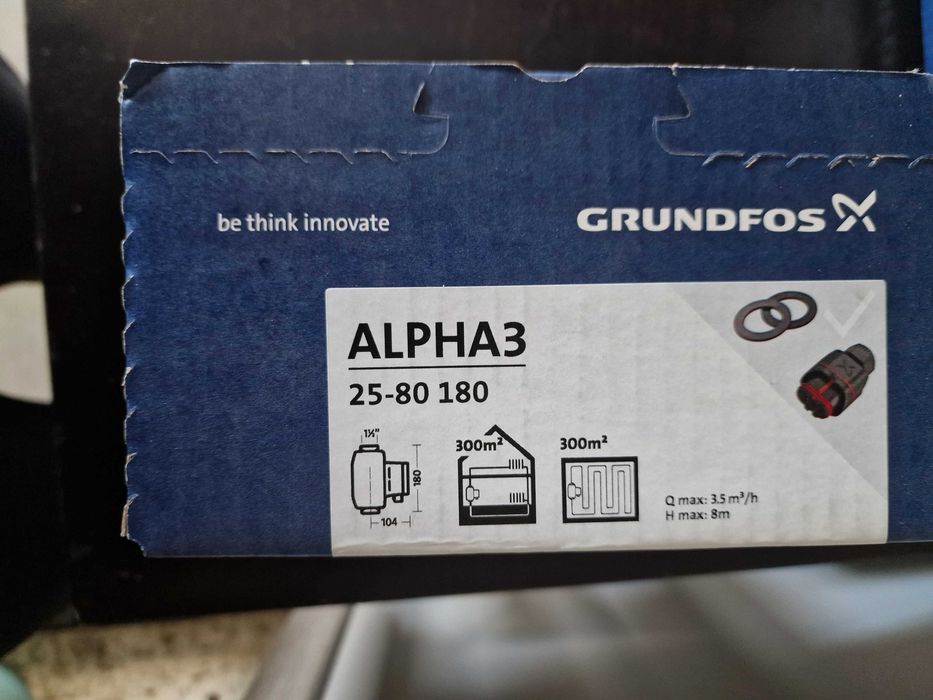 Pompa obiegowa Alpha3  25-80  180 nowa oryginalna Firmy Grundfos.