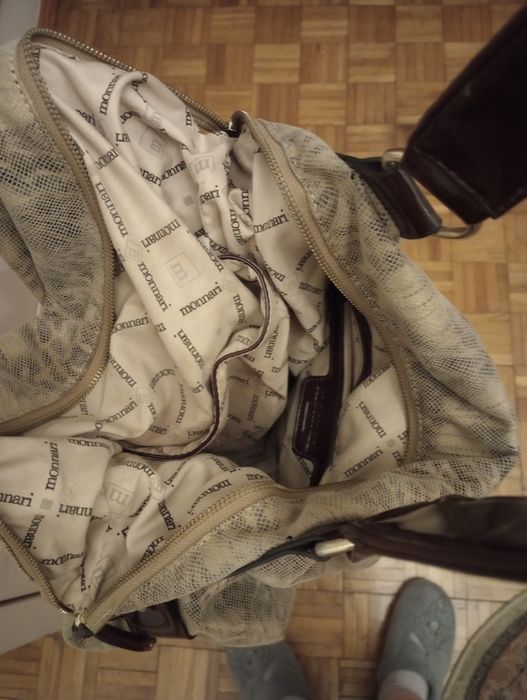 Torba torebka shoperka Monnari beż z brązem