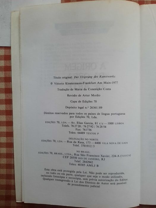 A Origem da Obra de Arte  de M. Heidegger