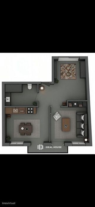 Apartamento T1+1 remodelado no centro cidade na praça do Almada