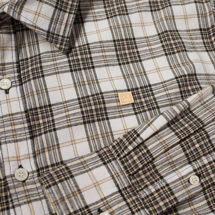 Сорочка Acne Studios Flannel Check Button-Up Shirt White & Black