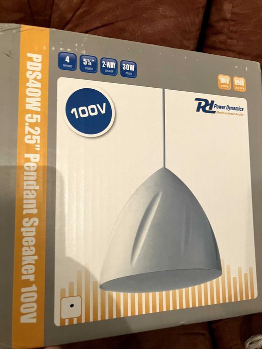 2 Colunas de tecto pendentes 100v PowerDynamics PDS40W Novas