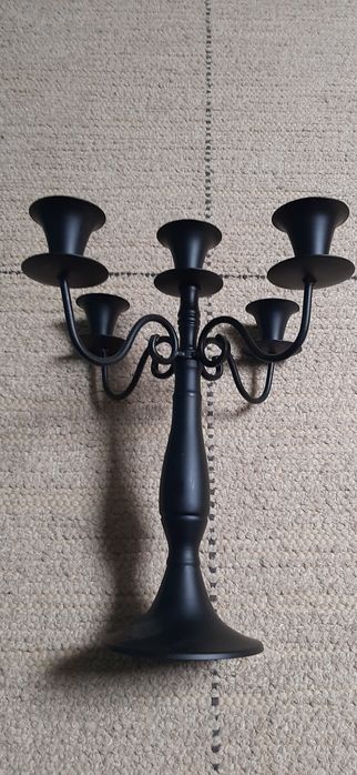 Castiçal de mesa preto 5 Velas NOVO