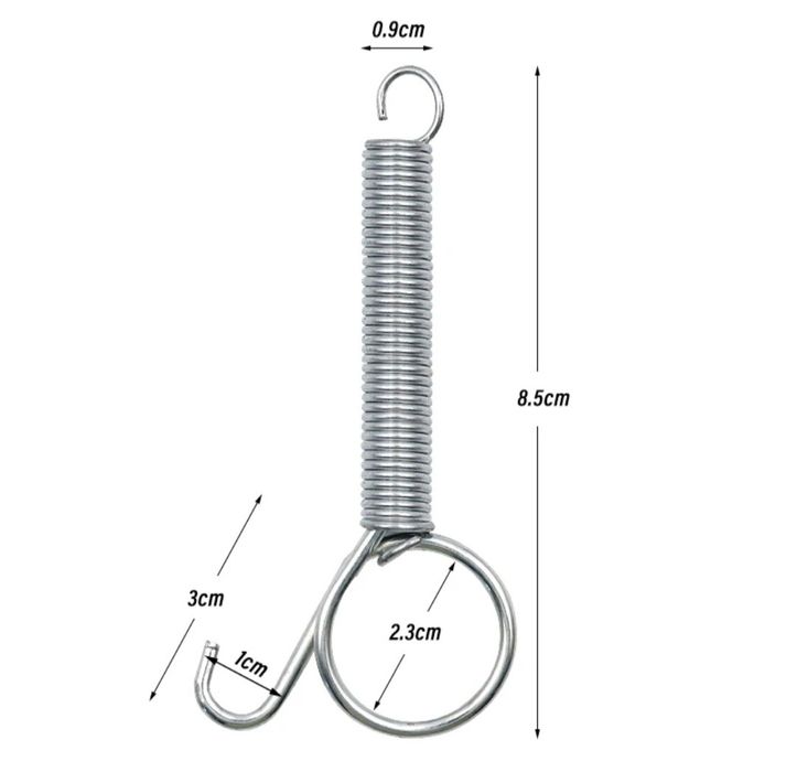 Sprężyna do zamykania klatek, wolier,wylotek 8,5cm
