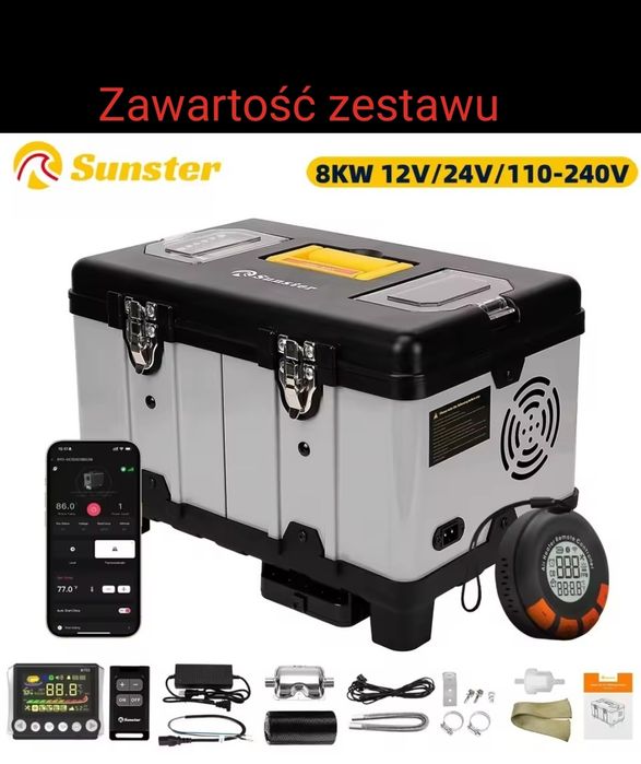 Ogrzewanie olejowe Sunster chińskie By, Wifi Webasto 12V