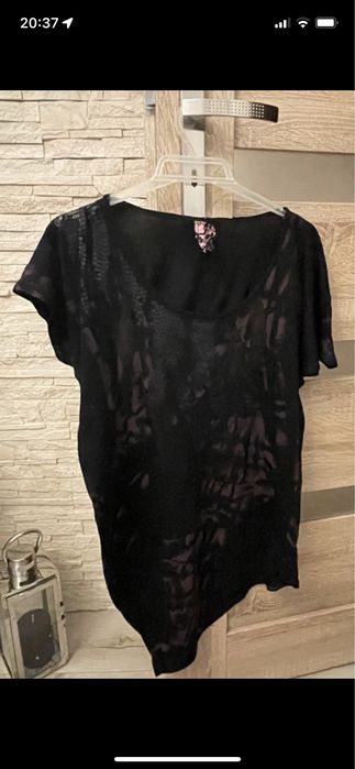 Bluzka z bawelny asymetryczna l/xl