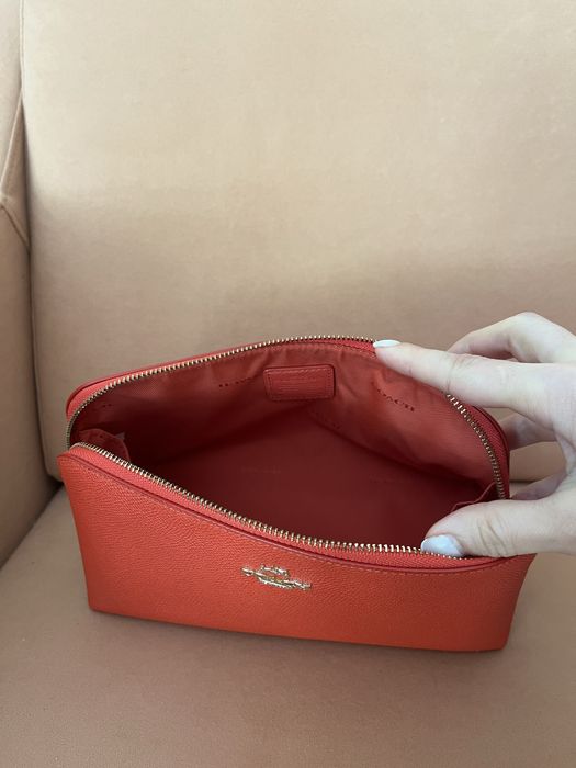 Bolsa de pele Coach laranja