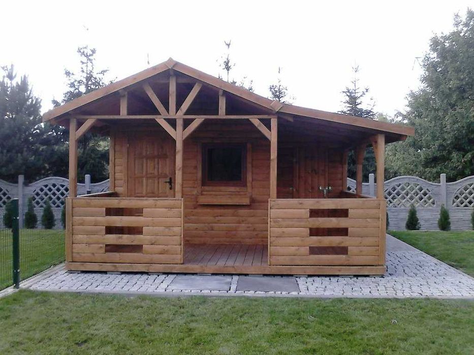 Domek letniskowy z komórką/domek odgrodowy/domek działkowy/drewniany