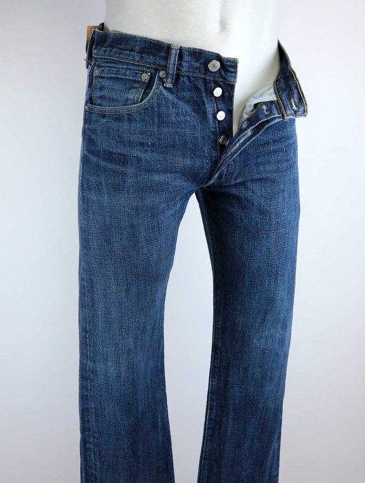 Levis 501 gruby denim spodnie jeansy W32 L32 100% bawełna pas 2 x 41 cm