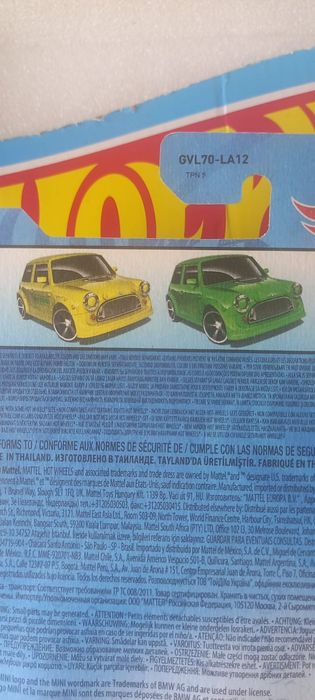 Mini cooper hot wheels color shifters