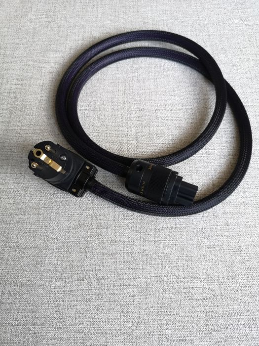 Kabel zasilający audio Melodika 3x4 mm dł 1.5m Wtyki Schuko Audiocrast.