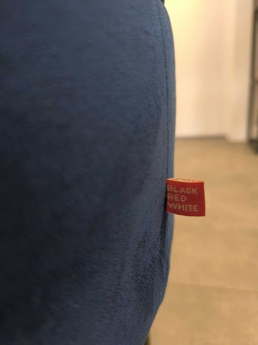 Puf Pufa granatowa okrągła BRW Black Red White