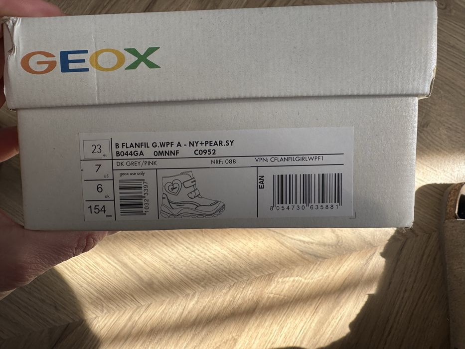 Buty zimowe GEOX rozm 23 waterproof