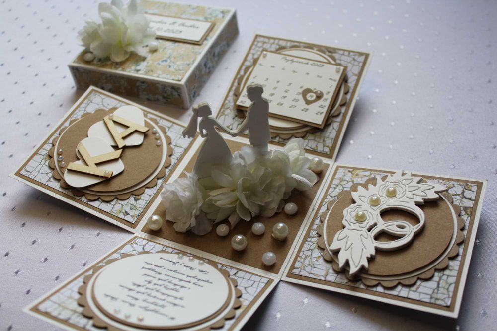 Pamiątka ślubna - exploding box