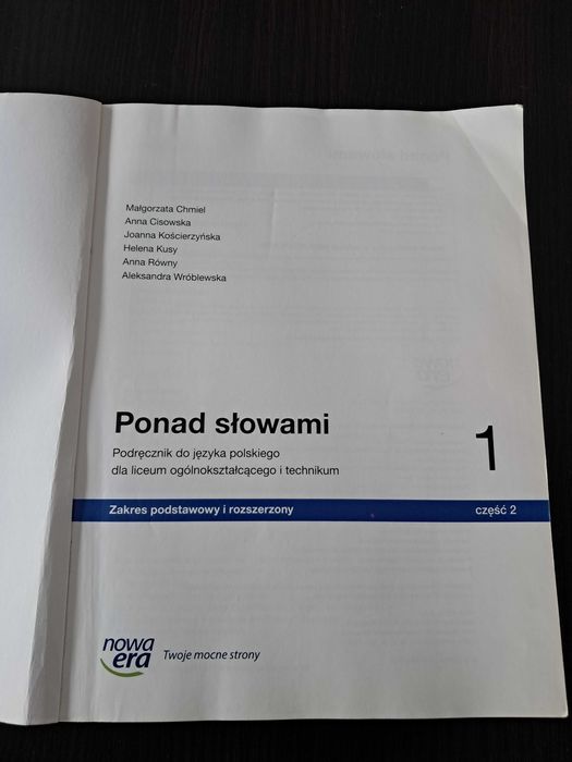Ponad słowami 1 - podręcznik