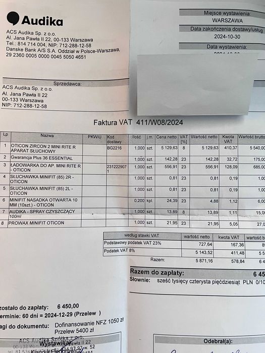 Aparat słuchowy OTICON ZIRCON 2 MINI R - 2 sztuki - lewy i prawy