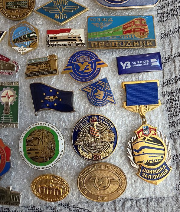 Значки сувенирные БАМ, Метро, Укрзалізниця, ЖД, поезда