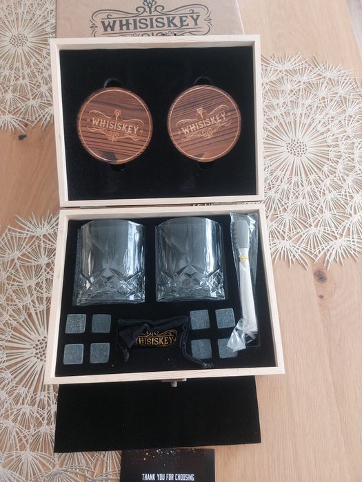 Whisiskey - drewniany zestaw