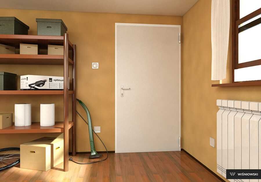 Drzwi zewnętrzne techniczne stalowe płaszczowe WIŚNIOWSKI