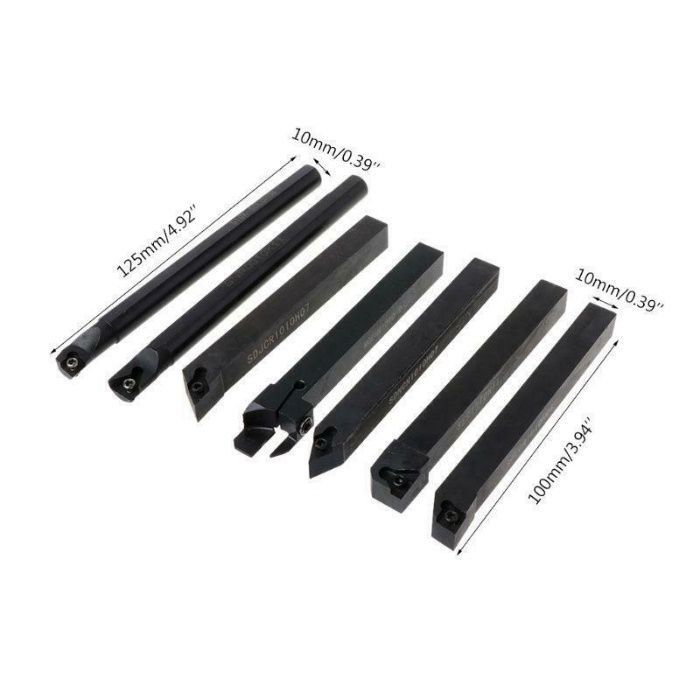 Kit 7 ferros para torno mecânico com pastilhas NOVOS