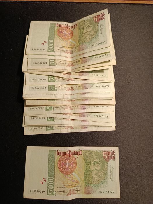 Notas 5000 escudos Vasco da Gama