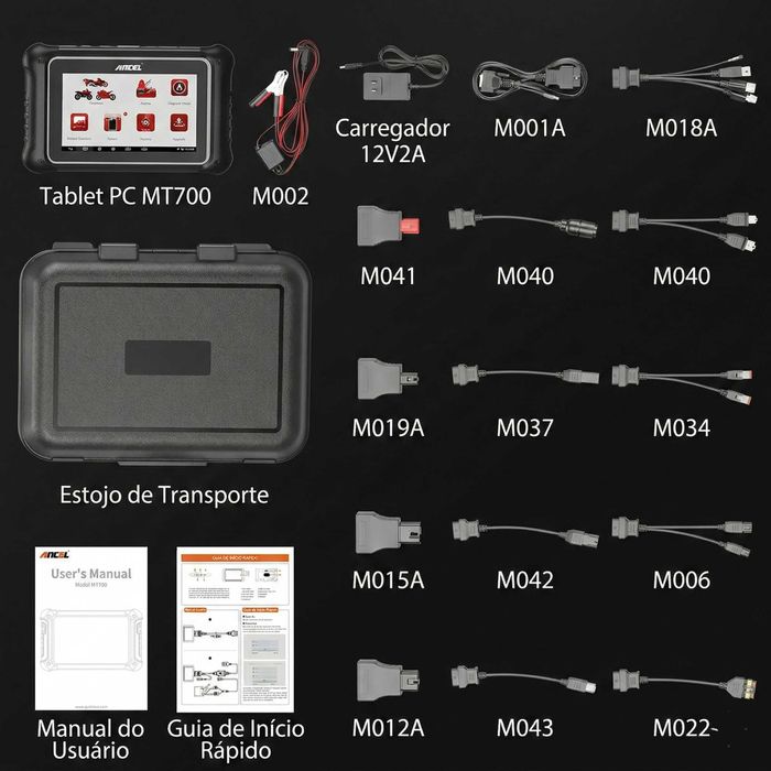 Máquina de Diagnóstico Motos ANCEL MT700 - Scanner Multimarca