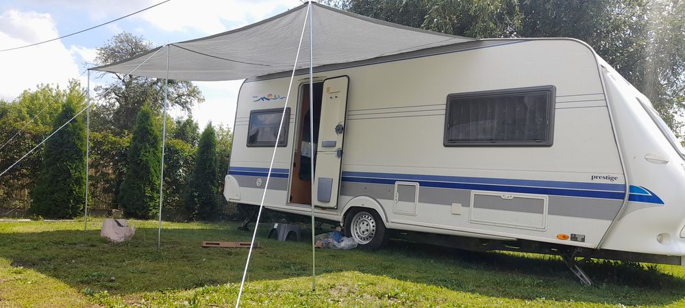 Markiza daszek 4x2.5m tarp do przyczepy kempingowej hobby kedra kamper