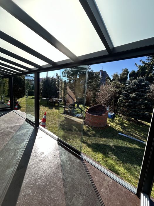 System przesuwny szkło , sciany szklane