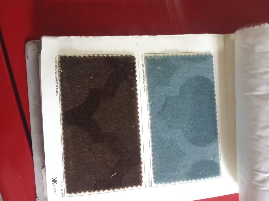 Dois catálogos tecidos! Theo Royal Oak e Kravet