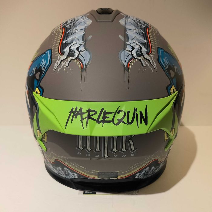 Capacete Integral Unik Ultra DV Harlequin Grey mota scooter novo