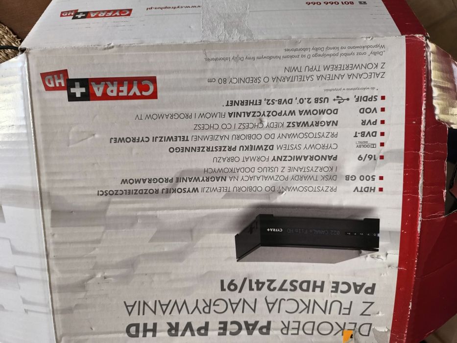 Dekoder PACE  PVR HD używany