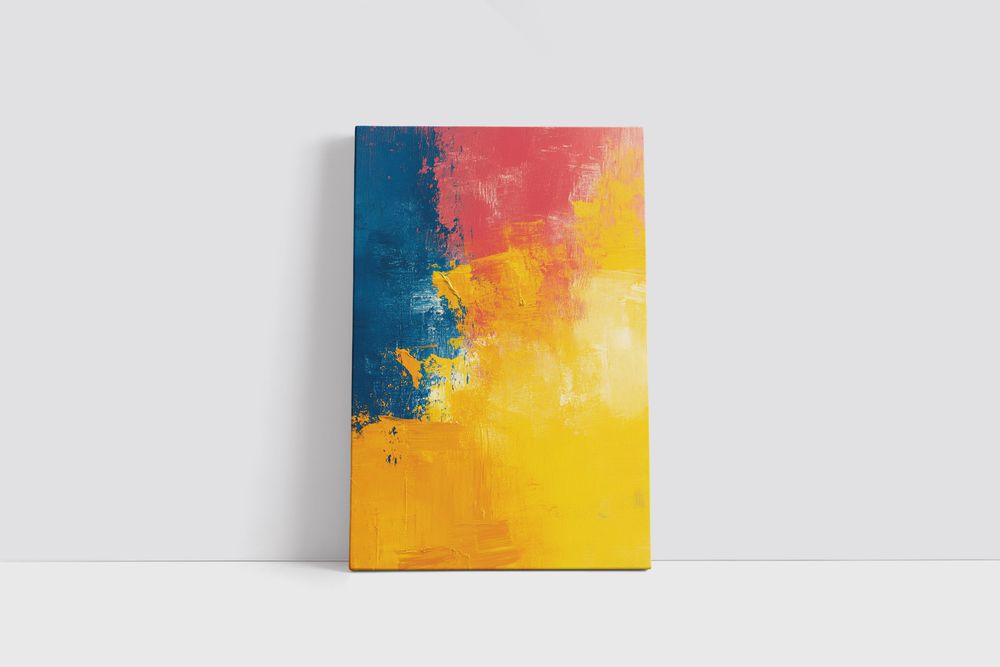 Kolorowy Abstrakcyjny Obraz na Płótnie 70x100 cm do Wnętrz