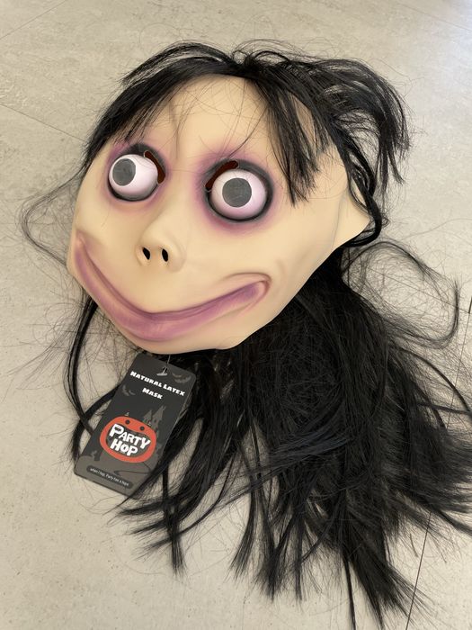 Maska Momo legenda miejska creepy roz.Uni halloween