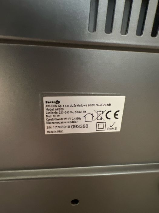 Nawilżacz ultradźwiękowy SETTI+ Smart AH900