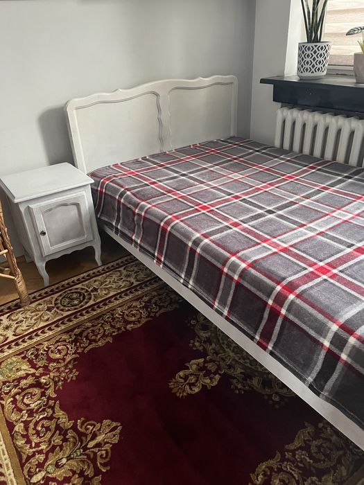 Lozko debowe z szafka nocna