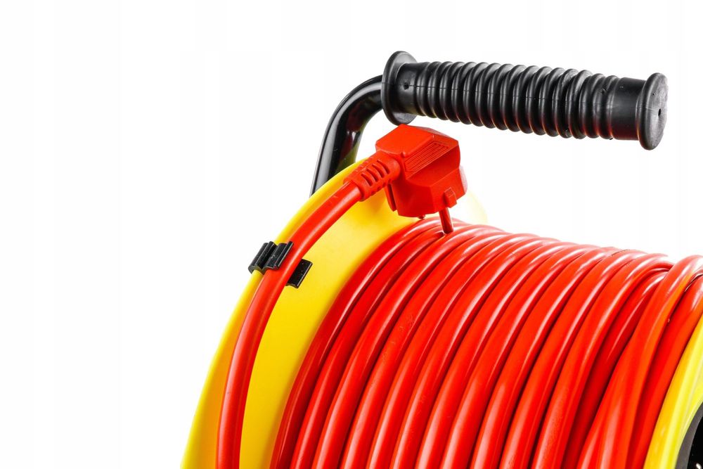 Przedłużacz 50m GRUBY kabel budowlany ogrodowy bębnowy 3x2,5