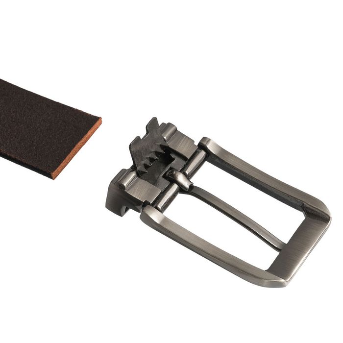 skórzany, elegancki pasek męski w brązowym kolorze