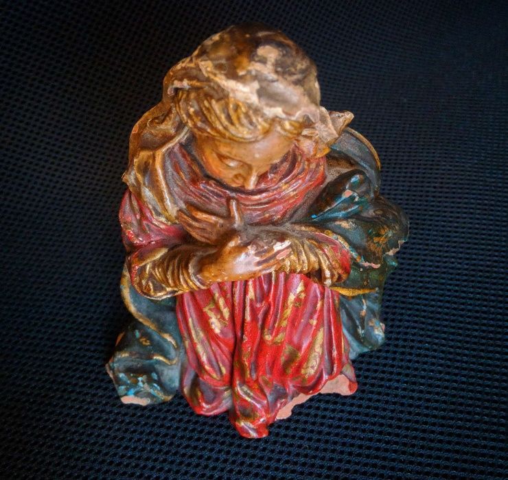 Santa Terracota Policromada Séc XVIII XIX