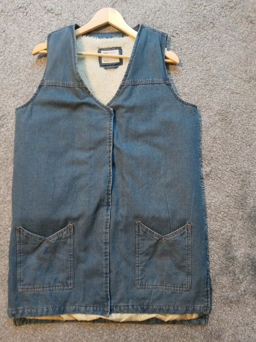 Kamizelka jeansowa na misiu baranku Asos 40 L sherpa