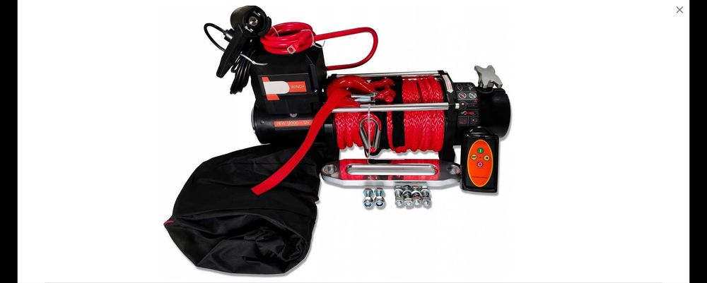 WCIĄGARKA DO LAWETY PRESKO wyciągarka 5.5T 12V 5443 lina syntetyczna