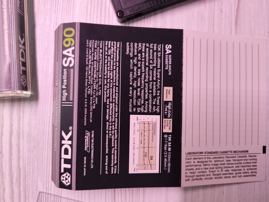 Аудіокасети TDК SA 90