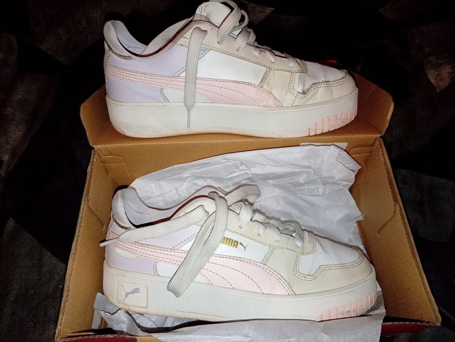 Кросівки PUMA White-Gold 38 Carina 3.0 Jr