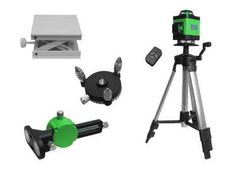 Poziomica Laserowa 360° Laser Krzyżowy 4D + Statyw M293