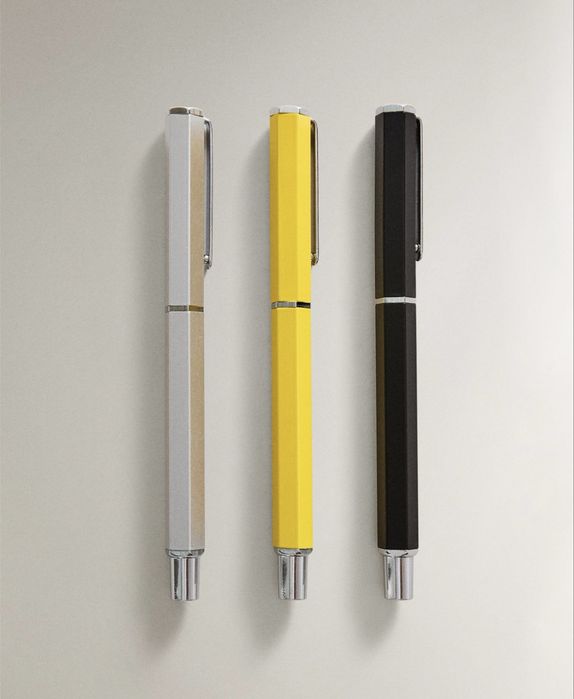 Pack Canetas Metal Papelaria (PACK DE 3) Zara Home NOVO