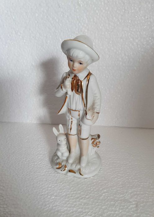 Bibelot de Porcelana - Fina Figura com banho de ouro - Made in Korea