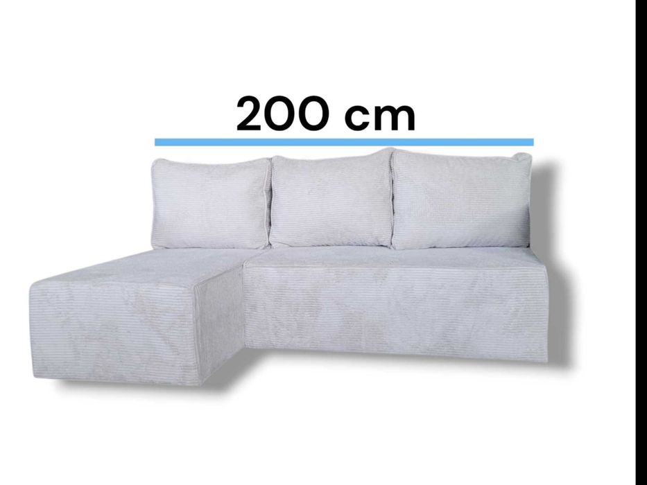 Narożnik rozkładany podwójny Sofa narożna z pojemnikiem na pościel, Rogówka