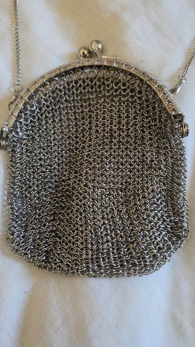 Bolsa prateada moedas, estilo medieval