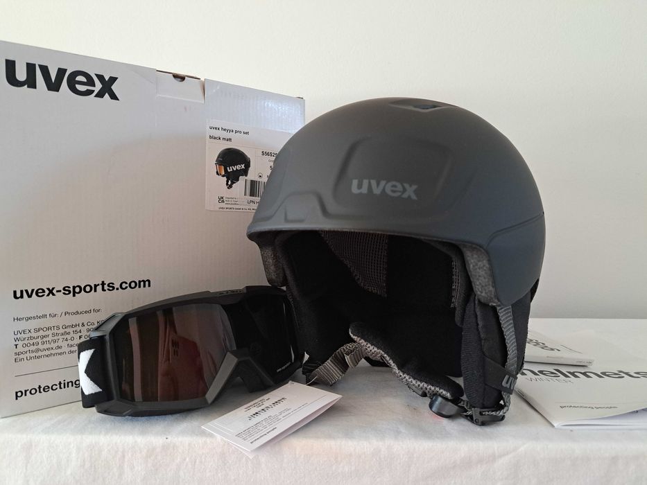 Kask narciarski juniorski Uvex Heyya Pro Set Black Mat S 51-55cm